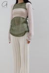 SWAYING/KNIT Slightly Transparent Mohair 2 Piece Set (with Bra) SW22AW1T25 White/Green PS52